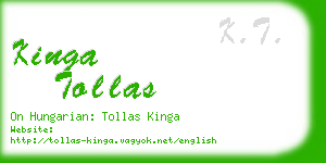 kinga tollas business card